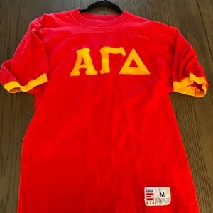 Alpha Gamma Delta Embroidered Jersey Style Tee | AGD | ΑΓΔ